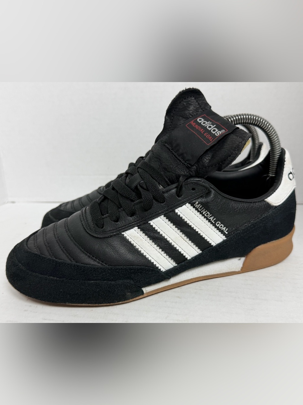 adidas Mundial Goal Core Black White Soccer 019310 Men's Size 5.5